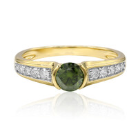 Grüner VS1 Brillant-Goldring