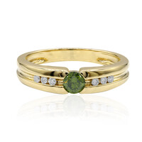 Grüner VS1 Brillant-Goldring