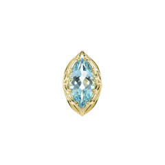 Himmelblauer Topas-Goldanhänger