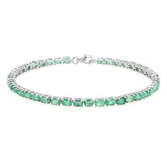 Sambia-Smaragd-Silberarmband