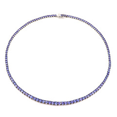 Tansanit-Silbercollier (Gems en Vogue)