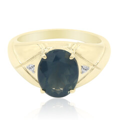 Blauer Feueropal-Goldring