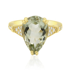 Grüner Amethyst-Silberring