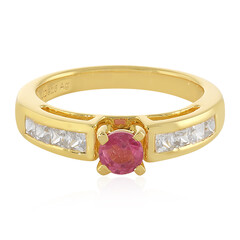 Pinkfarbener Madagaskar-Saphir-Silberring
