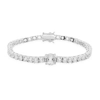 Weißer Topas-Silberarmband