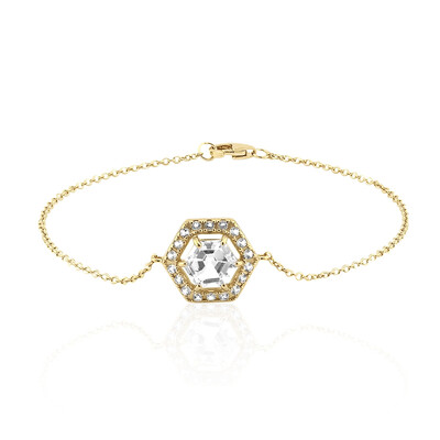 Weißer Topas-Silberarmband
