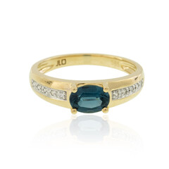 Petrol-Kyanit-Goldring