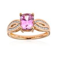 Pinkfarbener Diaspor-Goldring (AMAYANI)