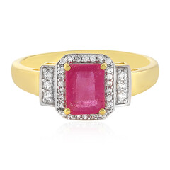 Pinkfarbener Madagaskar-Saphir-Silberring