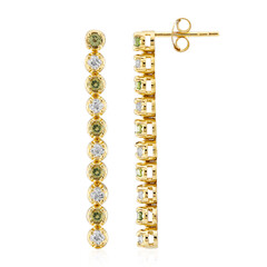 Burmesischer Peridot-Silberohrringe