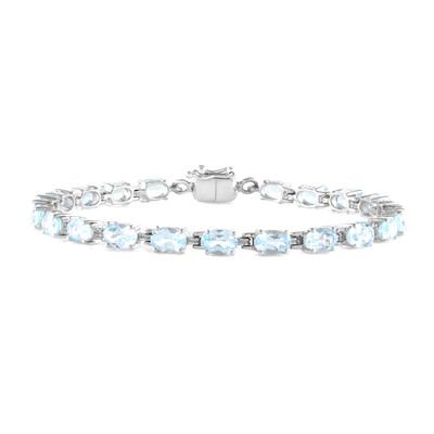 Himmelblauer Topas-Silberarmband