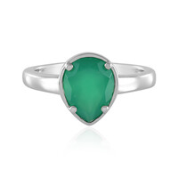 Grüner Onyx-Silberring