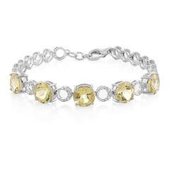 Goldener Labradorit-Silberarmband