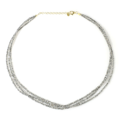 Silberfarbener Diamant-Silberhalskette