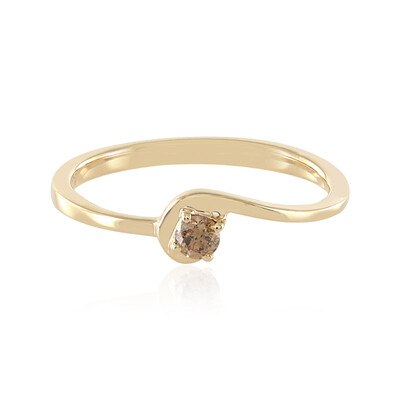 I2 Schokoladen-Brillant-Goldring