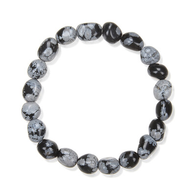 Schneeflocken-Obsidian-Armband