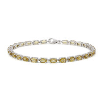 Champagner-Quarz-Silberarmband