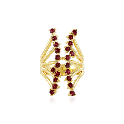 Edelroter Spinell-Silberring