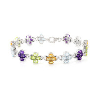 Edelstein-Silberarmband