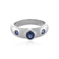 Blauer Saphir-Silberring