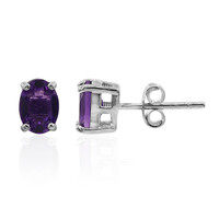 Sambia-Amethyst-Silberohrringe