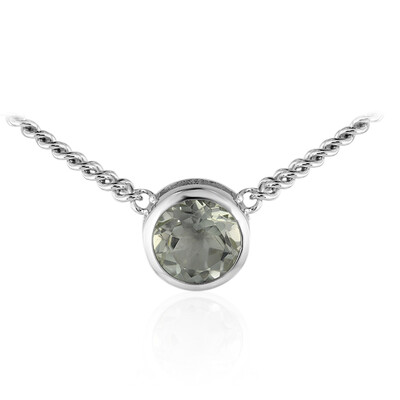 Grüner Amethyst-Silbercollier