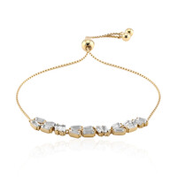Weißer Topas-Silberarmband