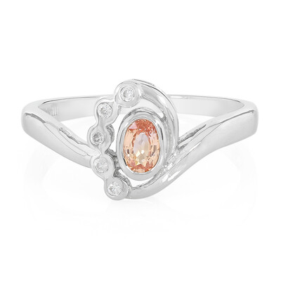 Padparadscha-Saphir-Silberring
