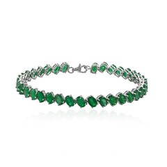 Sambia-Smaragd-Silberarmband