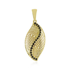 Schwarzer Diamant-Goldanhänger (Ornaments by de Melo)