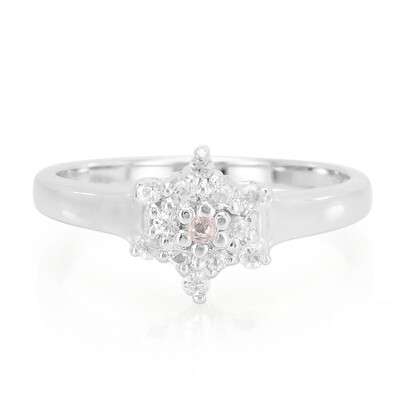 Pinkfarbener Ceylon-Saphir-Silberring