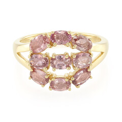 Nicht erhitzter Padparadscha-Saphir-Goldring (AMAYANI)