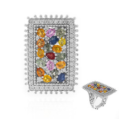 Saphir-Silberring (Dallas Prince Designs)