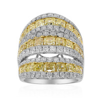 Gelber SI2 Brillant-Goldring (CIRARI)