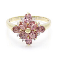 Nicht erhitzter Padparadscha-Saphir-Goldring (AMAYANI)