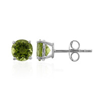 Burmesischer Peridot-Silberohrringe