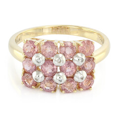 Nicht erhitzter Padparadscha-Saphir-Goldring (AMAYANI)