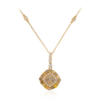 SI2 Fancy-Brillant-Goldhalskette (CIRARI)
