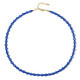 Blauer Onyx-Silberhalskette