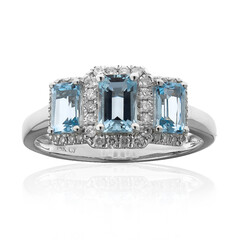 AAA-Brasilianischer Aquamarin-Goldring (CIRARI)
