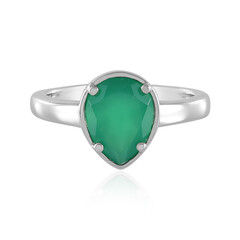 Grüner Onyx-Silberring