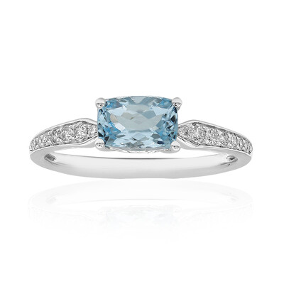 AAA-Brasilianischer Aquamarin-Goldring