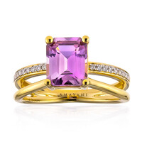 Pinkfarbener Diaspor-Goldring (AMAYANI)
