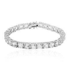 Weißer Topas-Silberarmband