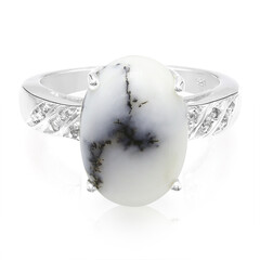 Dendriten-Achat-Silberring