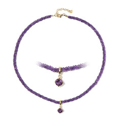 Amethyst-Silberhalskette