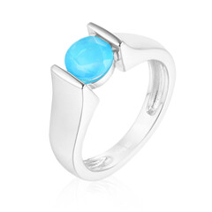 Karibikblauer Opal-Silberring
