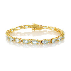 Himmelblauer Topas-Silberarmband