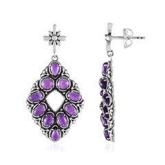 Sambia-Amethyst-Silberohrringe (Desert Chic)