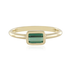 Grüner Benedito-Turmalin-Goldring (Adela Gold)